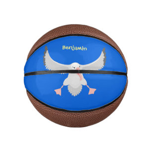 Cute albatross bird flying cartoon illustration mini basketball