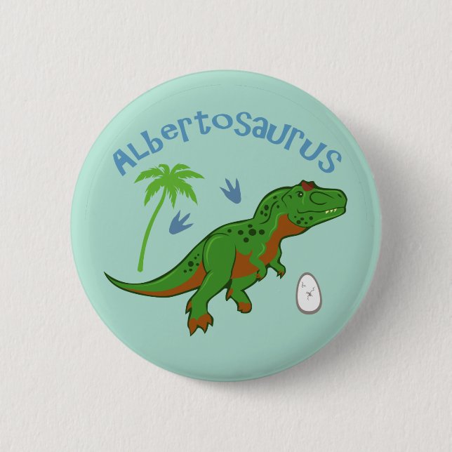 Cute Albertosaurus 6 Cm Round Badge (Front)