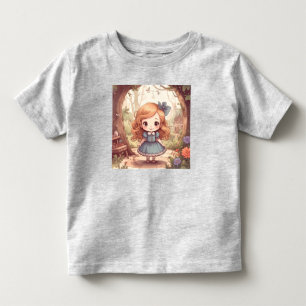 Cute Alice Adventures Wonderland Woodland Art Toddler T-Shirt