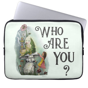 Cute Alice in Wonderland and the Caterpillar Art Laptop Sleeve