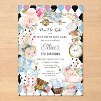 Cute Alice in Wonderland Birthday Tea Party