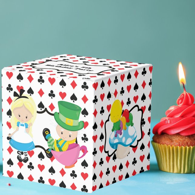 Cute Alice in Wonderland Kids Birthday Party Favour Box (Creator Uploaded)