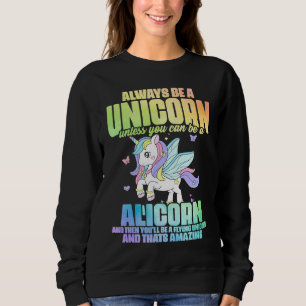Cute Alicorn Magical Unicorn Fantasy Legendary Cre Sweatshirt