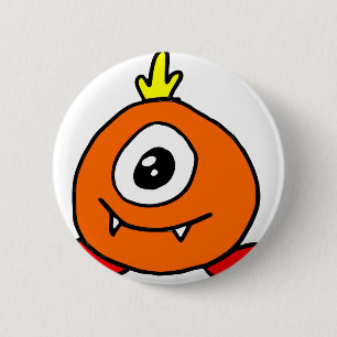 Cute Alien 6 Cm Round Badge