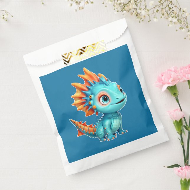 Cute Alien Dragon, turquoise - Favour Bag (Sealed)