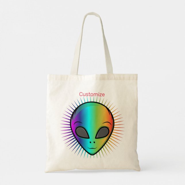 Cute Alien Head Thunder_Cove Tote Bag (Back)