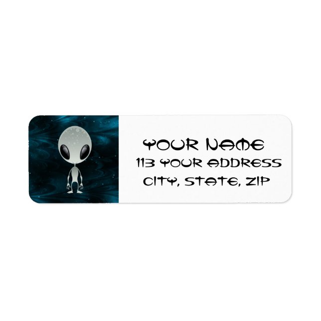 Cute Alien Return Address Label (Front)