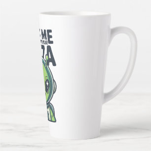 Cute Alien Take Me to Your Pizza Astronaut Latte Mug