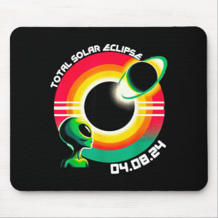 Cute Alien Total Solar Eclipse 4 Mouse Pad
