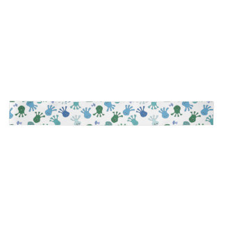 Cute Aliens Birthday Party Satin Ribbon