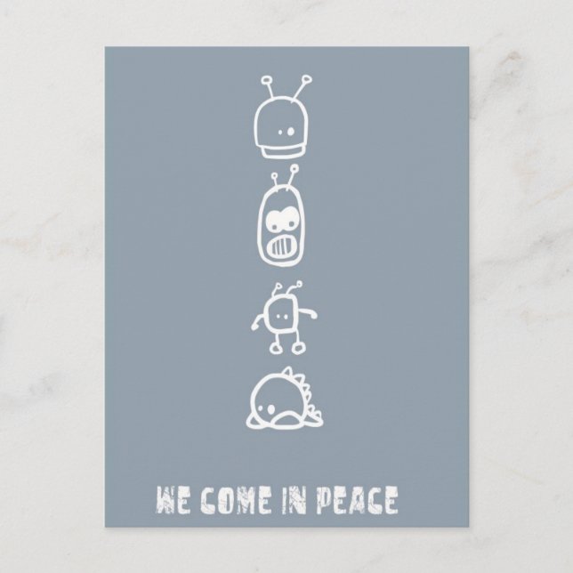 Cute Aliens Postcard (Front)