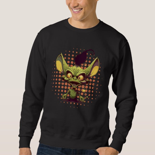 Cute Aliens Troll Retro Alien Headband Alien Space Sweatshirt (Front)
