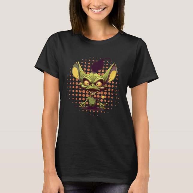 Cute Aliens Troll Retro Alien Headband Alien Space T-Shirt (Front)