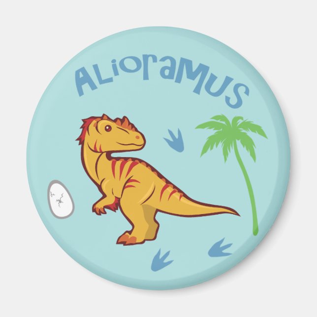 Cute Alioramus Magnet (Front)
