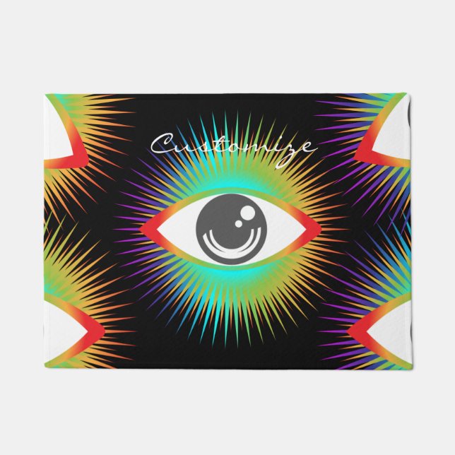 Cute All-seeing Alien Eye Thunder_Cove  Doormat (Front)