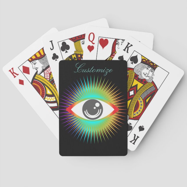 Cute All-seeing Alien Eye Thunder_Cove Playing Cards (Back)