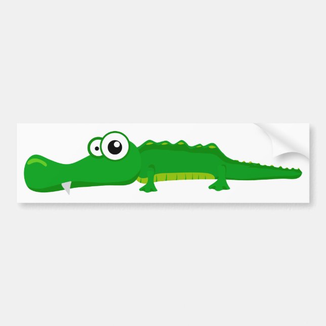 Cute alligator bumper sticker (Front)