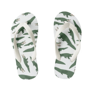 Cute Alligator Crocodile Pattern Gator Kid's Thongs