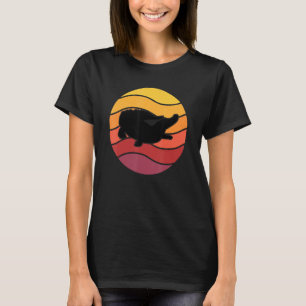 Cute Alligator Crocodile Retro Sunset Lover Reptil T-Shirt