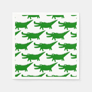  Cute Alligator Drawing Napkin