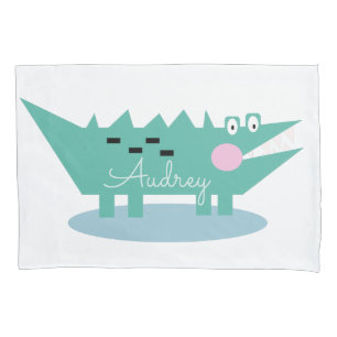 Cute Alligator Name Pillow Case