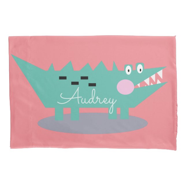 Cute Alligator Name Pillow Case (Front)