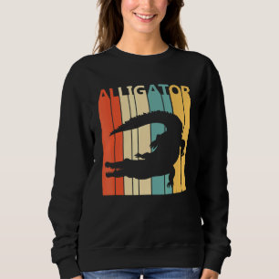 Cute Alligator Safari Zoo Animal Art Sweatshirt