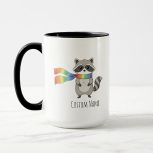 Cute Ally Raccoon   Love Is Love Inclusive Pride  Mug