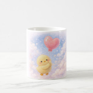 Cute Alma Chick with Heart Balloon Mug