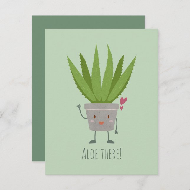 Cute Aloe Vera Card (Front/Back)