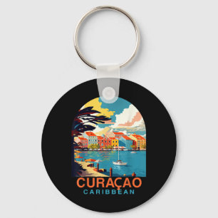 Cute Aloha Hawaiian Summer Vacation Shaka Hibiscus Key Ring