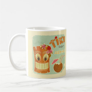 Cute Aloha Tiki Bar Pineapple Cartoon Coffee Mug