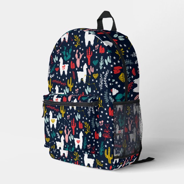 Cute Alpaca Backpack (Back Corner Right)