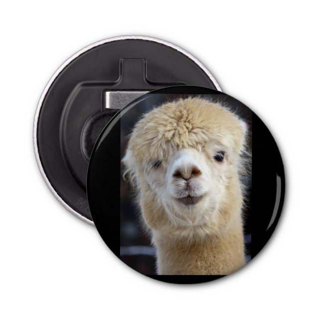 Cute Alpaca face    Bottle Opener (Front)