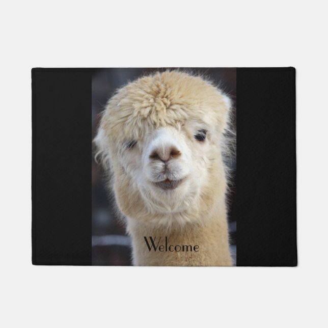 Cute Alpaca face Doormat (Front)