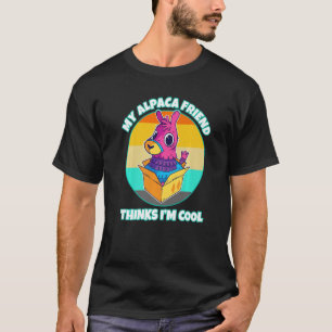 Cute Alpaca Friend Animal Wool Nature Farmer Fores T-Shirt