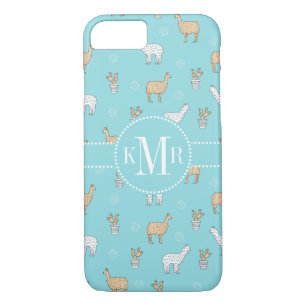 Cute Alpaca Llama Cactus Pattern iPhone 8/7 Case