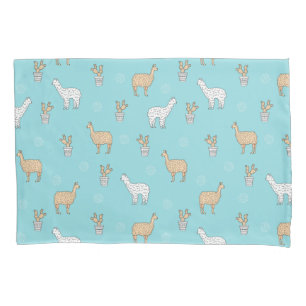 Cute Alpaca Llama Cactus Pattern Pillowcase