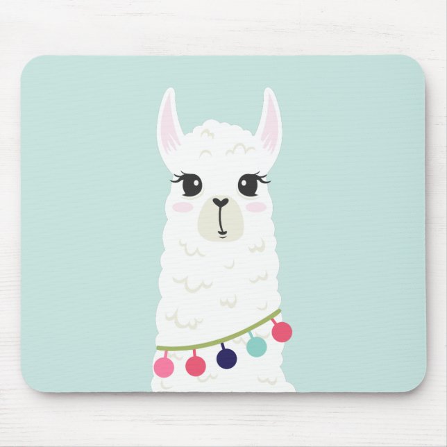 Cute Alpaca Mouse Pad (Front)