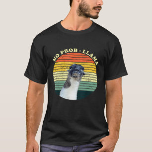 Cute Alpaca No Prob LLAMA Vintage Lama Retro Alpac T-Shirt
