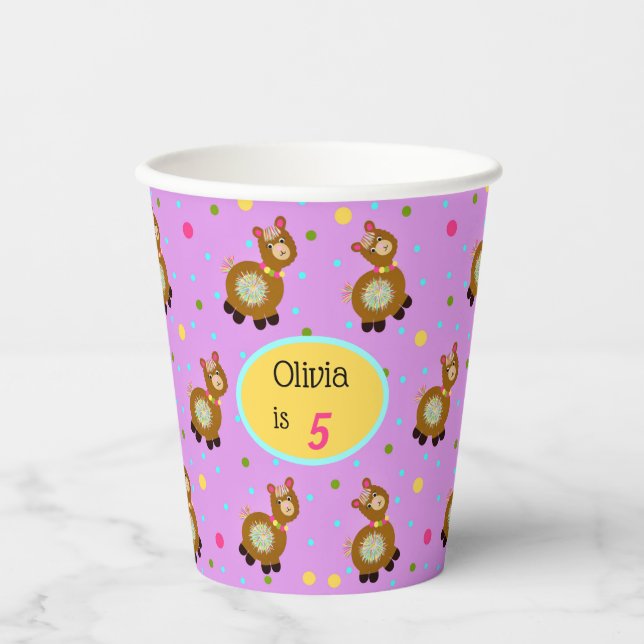 Cute alpaca paper cups (Front)
