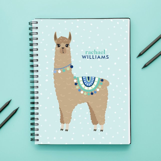 Cute Alpaca Personalised Notebook (Creator Uploaded)