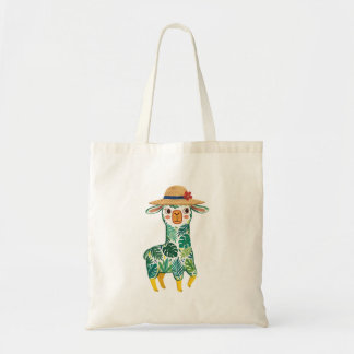 Cute Alpaca Sun Hat Tote Bag