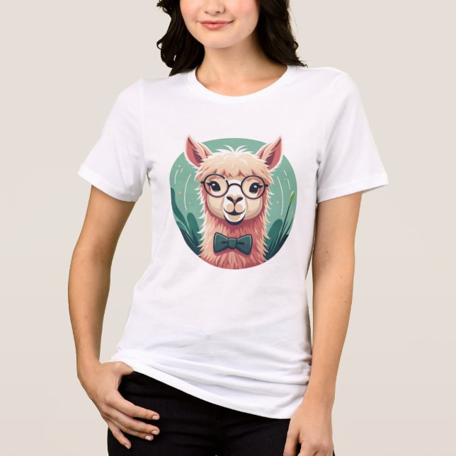 Cute Alpaca Tri-Blend Shirt (Front)