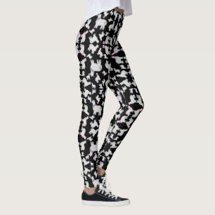 Cute Alpacas with glitter bubbles flowers fun Leggings