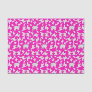 Cute Alpacas with glitter bubbles flowers fun Tissue Paper