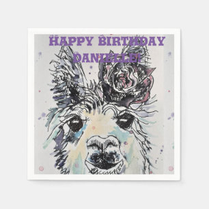 Cute Alpacca Llama Animal Decor Serviette Napkins