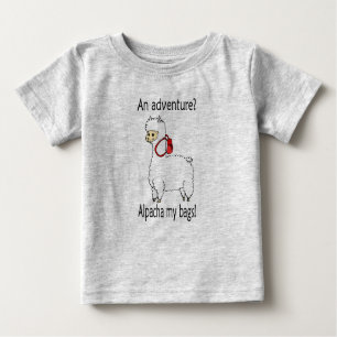 Cute alpacha adventure pun baby T-Shirt