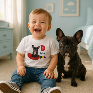 Cute Alphabet D is for Dog Toddler Girl T-Shirt