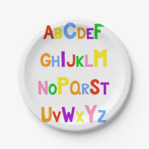 Cute Alphabet Paper Plate